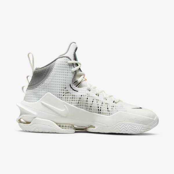 Buty Do Koszykówki Damskie Nike Air Zoom G.T. Jump Białe Czarne Białe | NK467GEX