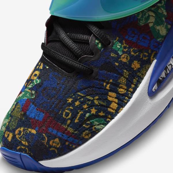 Buty Do Koszykówki Damskie Nike KD14 NRG Niebieskie Królewski Niebieski Niebieskie Głęboka Zielone | NK728OKF