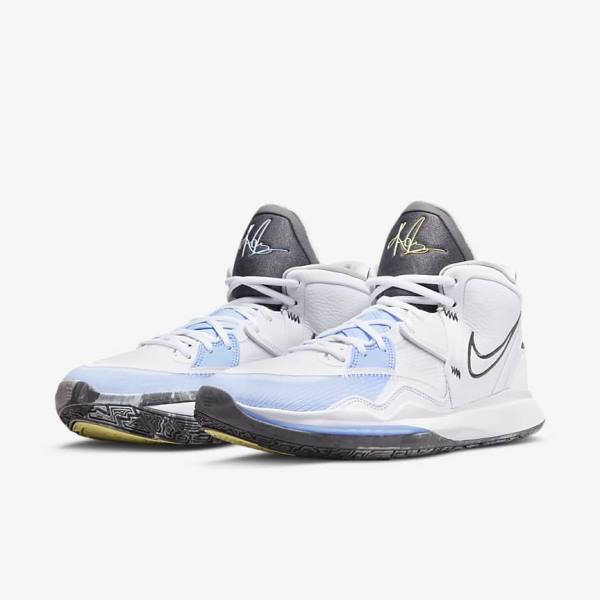 Buty Do Koszykówki Damskie Nike Kyrie Infinity Białe Głęboka Niebieskie Szare | NK538CPW