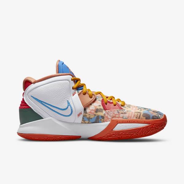 Buty Do Koszykówki Damskie Nike Kyrie Infinity Białe Czerwone Złote Głęboka Niebieskie | NK796IKD