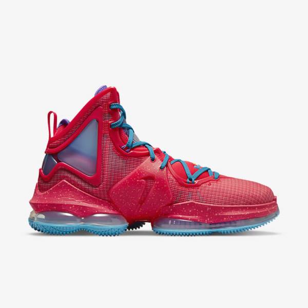 Buty Do Koszykówki Damskie Nike LeBron 19 Czerwone Niebieskie Fioletowe Czerwone | NK847BJC