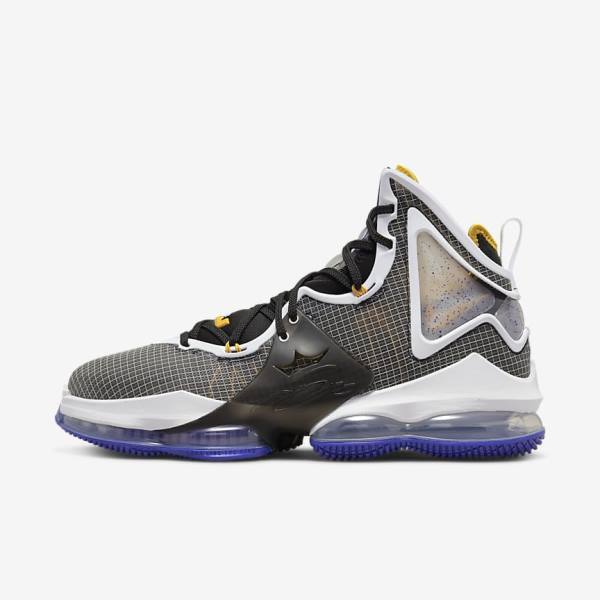 Buty Do Koszykówki Damskie Nike LeBron 19 Niebieskie Czarne Białe Czerwone | NK874QTD