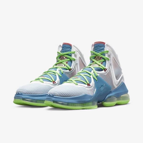 Buty Do Koszykówki Damskie Nike LeBron 19 Pomarańczowe Złote Czerwone Głęboka Niebieskie | NK897YRH