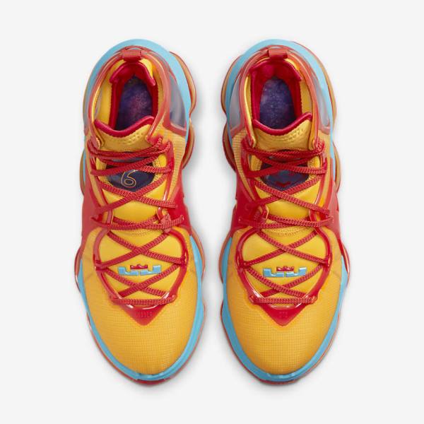 Buty Do Koszykówki Damskie Nike LeBron 19 Białe Niebieskie | NK950OGD