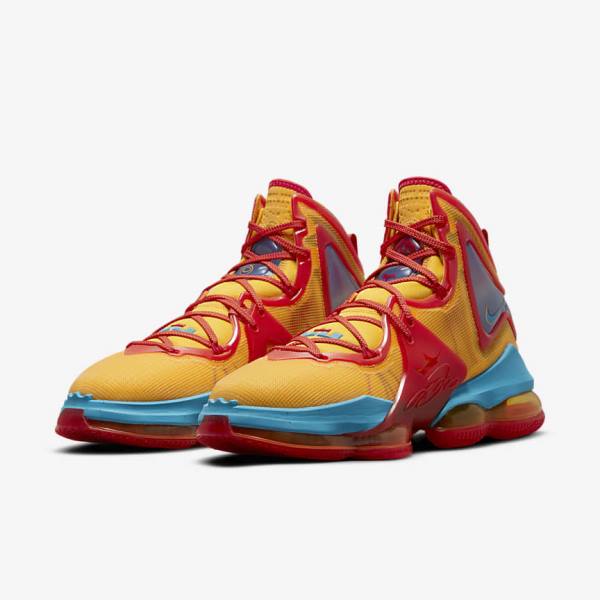 Buty Do Koszykówki Damskie Nike LeBron 19 Białe Niebieskie | NK950OGD