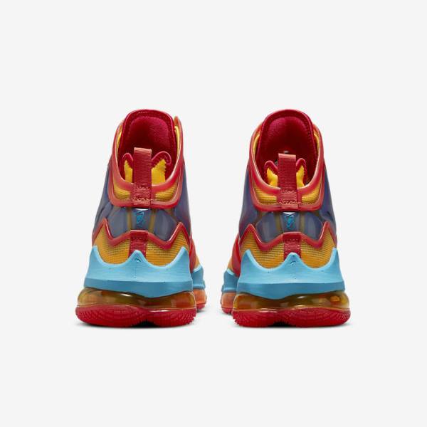 Buty Do Koszykówki Damskie Nike LeBron 19 Białe Niebieskie | NK950OGD