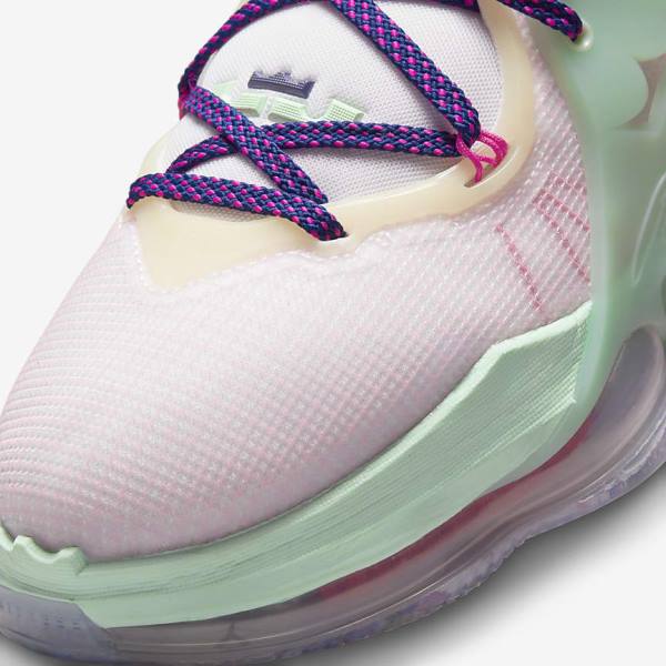 Buty Do Koszykówki Damskie Nike LeBron 19 Niebieskie Głęboka Zielone Białe Bordowe | NK963GBI