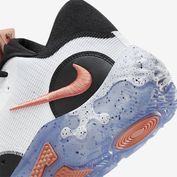 Buty Do Koszykówki Damskie Nike PG 6 Białe Czarne Niebieskie Czerwone | NK432SDK