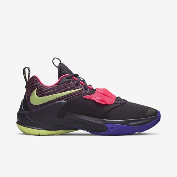 Buty Do Koszykówki Damskie Nike Zoom Freak 3 Fioletowe Różowe Fioletowe Głęboka Cytrynowy | NK569KAB