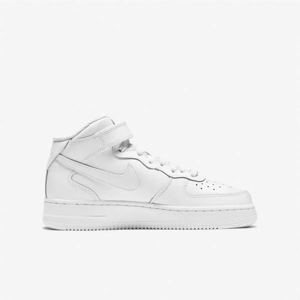 Buty Do Koszykówki Dziecięce Nike Air Force 1 Mid LE Older Białe | NK431KYL