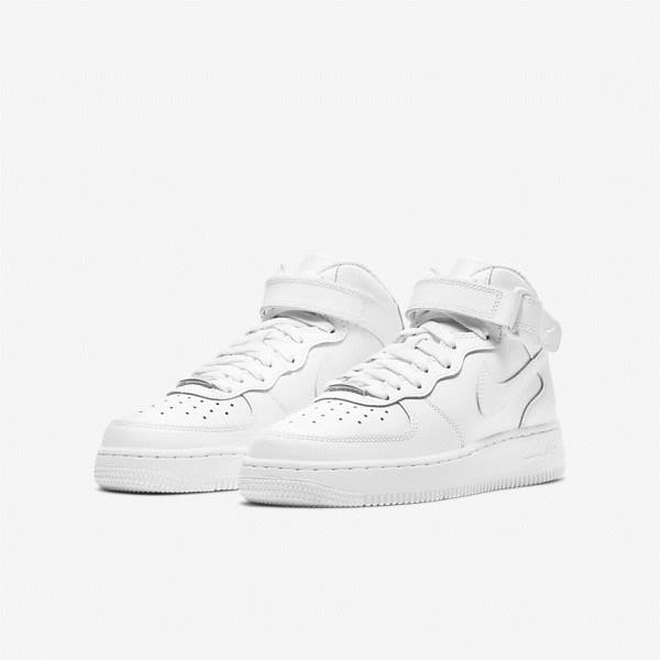 Buty Do Koszykówki Dziecięce Nike Air Force 1 Mid LE Older Białe | NK431KYL