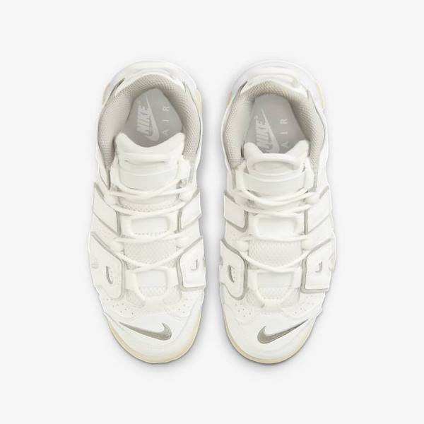 Buty Do Koszykówki Dziecięce Nike Air More Uptempo Older Białe Brązowe Głęboka | NK958KZF