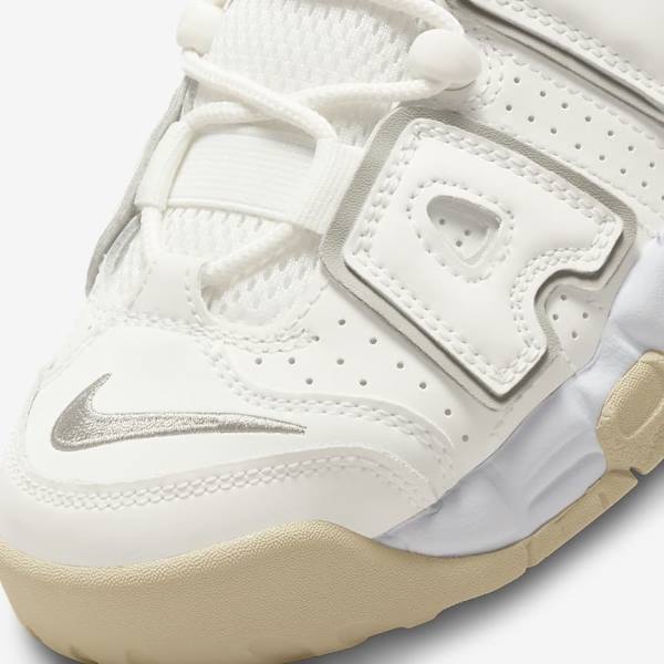 Buty Do Koszykówki Dziecięce Nike Air More Uptempo Older Białe Brązowe Głęboka | NK958KZF