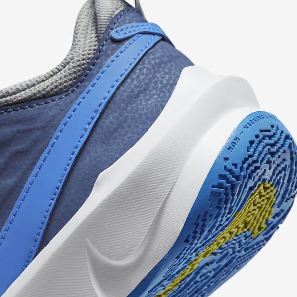 Buty Do Koszykówki Dziecięce Nike Team Hustle D 10 Older Szare Granatowe Zielone Niebieskie | NK740BSW