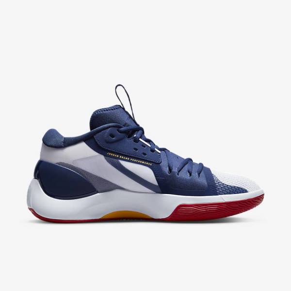 Buty Do Koszykówki Męskie Nike Jordan Zoom Separate Granatowe Białe Czerwone Złote | NK107QGO