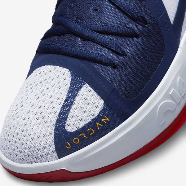 Buty Do Koszykówki Męskie Nike Jordan Zoom Separate Granatowe Białe Czerwone Złote | NK107QGO