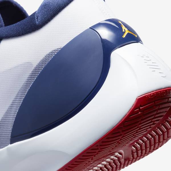 Buty Do Koszykówki Męskie Nike Jordan Zoom Separate Granatowe Białe Czerwone Złote | NK107QGO