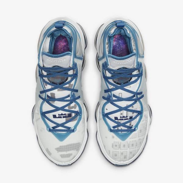 Buty Do Koszykówki Męskie Nike LeBron 19 Czarne Fioletowe Białe Złote | NK102MTE