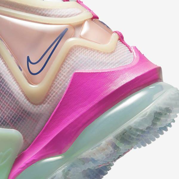 Buty Do Koszykówki Męskie Nike LeBron 19 Niebieskie Głęboka Zielone Białe Bordowe | NK241BIZ