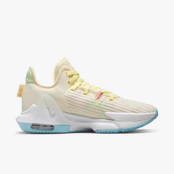 Buty Do Koszykówki Męskie Nike LeBron Witness 6 Zielone Niebieskie | NK068JDH