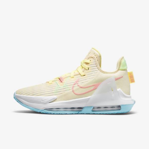 Buty Do Koszykówki Męskie Nike LeBron Witness 6 Zielone Niebieskie | NK068JDH