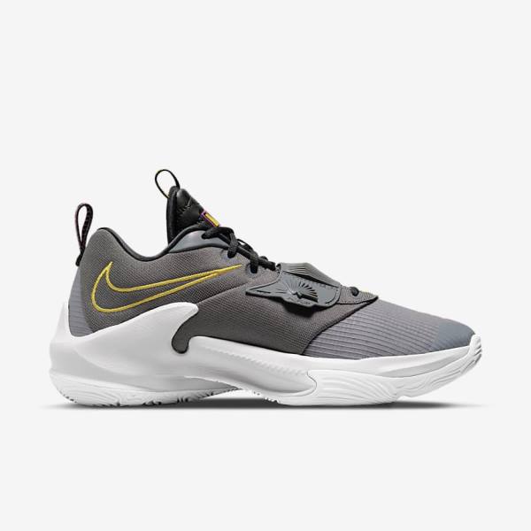 Buty Do Koszykówki Męskie Nike Zoom Freak 3 Szare Czarne | NK043FNK