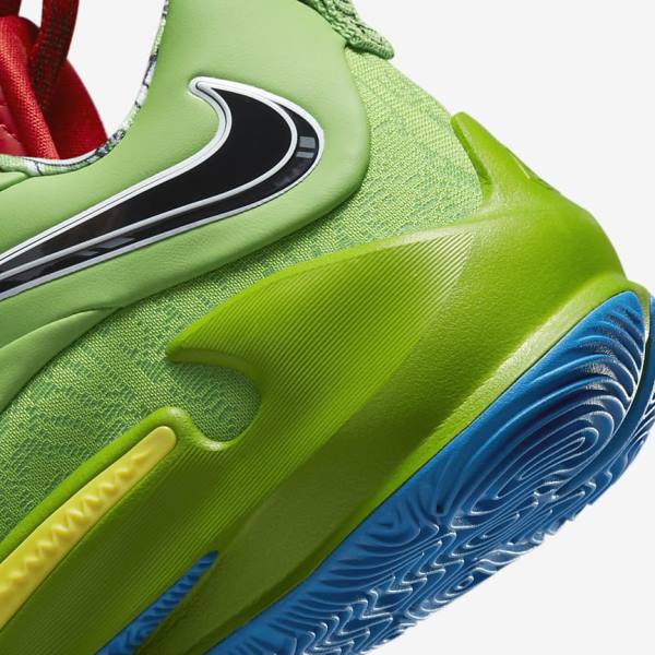 Buty Do Koszykówki Męskie Nike Zoom Freak 3 Zielone Białe Czerwone Czarne | NK231XWA