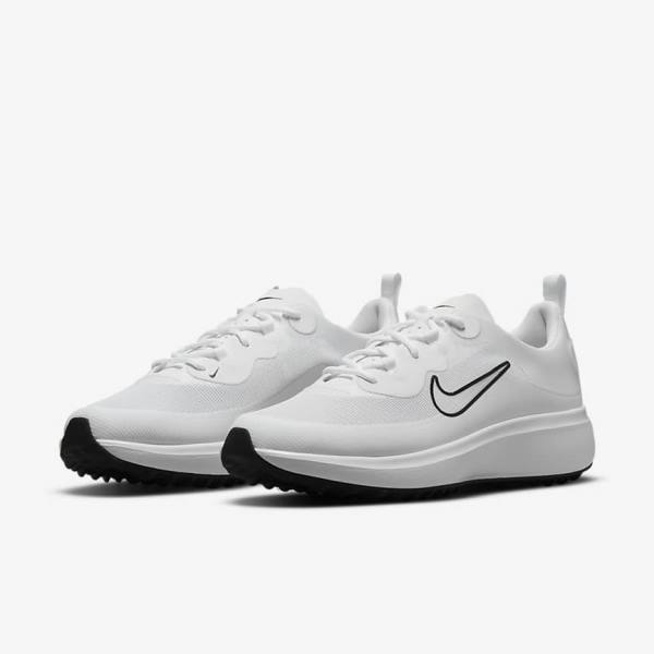 Buty Golfowe Damskie Nike Ace Summerlite Białe Czarne | NK391TPX