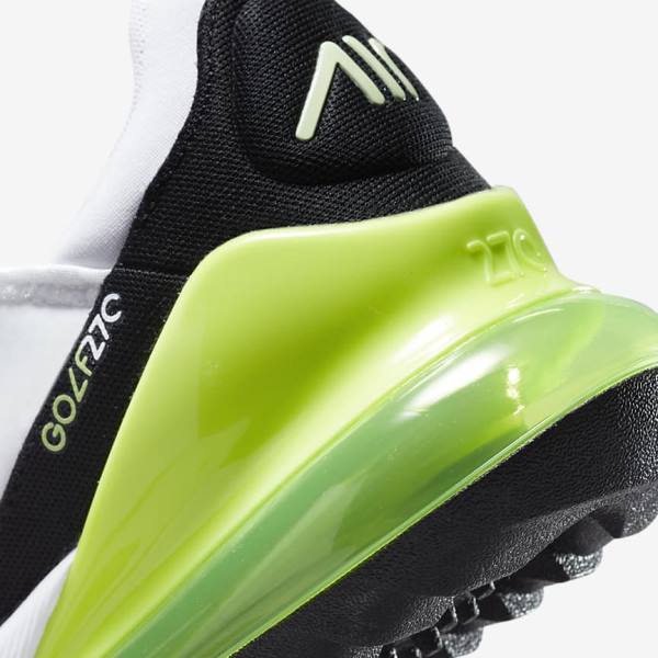 Buty Golfowe Damskie Nike Air Max 270 G Białe Czarne | NK405IMG