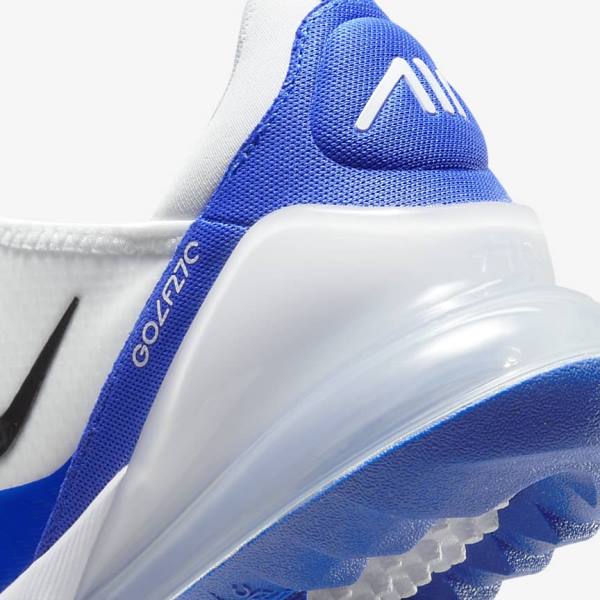 Buty Golfowe Damskie Nike Air Max 270 G Białe Niebieskie Platyna Czarne | NK654YGW