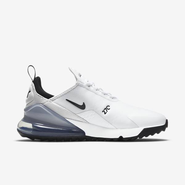 Buty Golfowe Damskie Nike Air Max 270 G Białe Platyna Czarne | NK820SJH