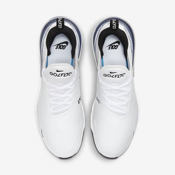 Buty Golfowe Damskie Nike Air Max 270 G Białe Platyna Czarne | NK820SJH