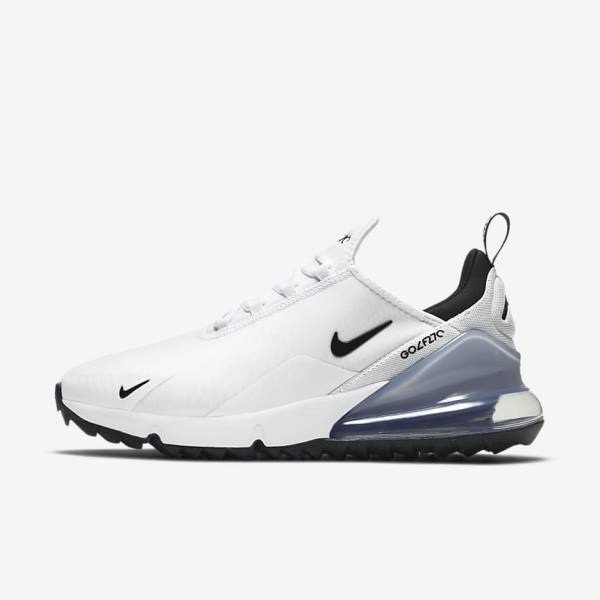 Buty Golfowe Damskie Nike Air Max 270 G Białe Platyna Czarne | NK820SJH