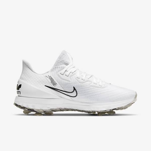 Buty Golfowe Damskie Nike Air Zoom Infinity Tour Białe Platyna Czarne | NK527ZRG