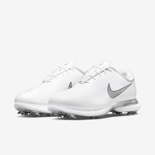 Buty Golfowe Damskie Nike Air Zoom Victory Tour 2 Białe Metal Platyna Czarne | NK824PIV