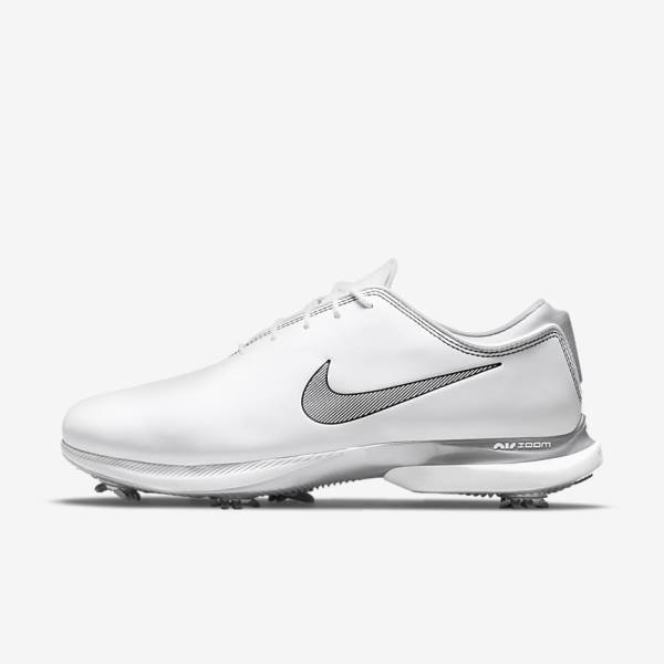 Buty Golfowe Damskie Nike Air Zoom Victory Tour 2 Białe Metal Platyna Czarne | NK824PIV