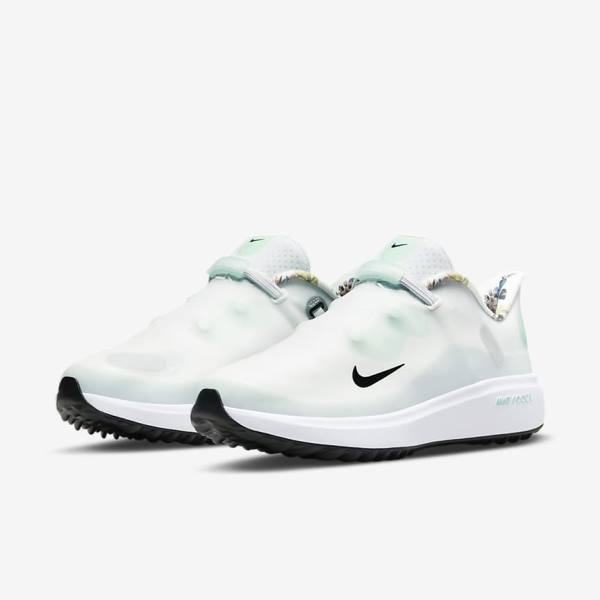 Buty Golfowe Damskie Nike React Ace Tour Białe Platyna Mięta Czarne | NK327ZJW