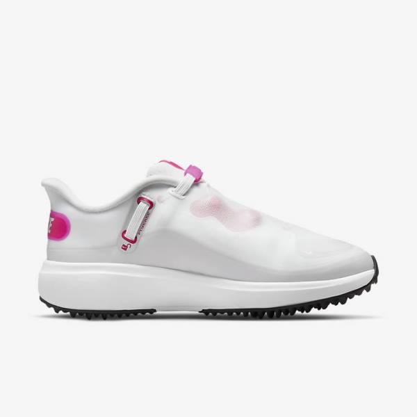 Buty Golfowe Damskie Nike React Ace Tour Białe Czarne Różowe | NK602NHU