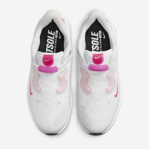 Buty Golfowe Damskie Nike React Ace Tour Białe Czarne Różowe | NK602NHU