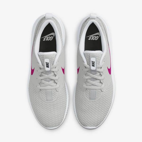 Buty Golfowe Damskie Nike Roshe G Białe Czarne Różowe | NK608GUR