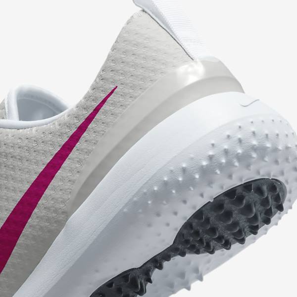 Buty Golfowe Damskie Nike Roshe G Białe Czarne Różowe | NK608GUR