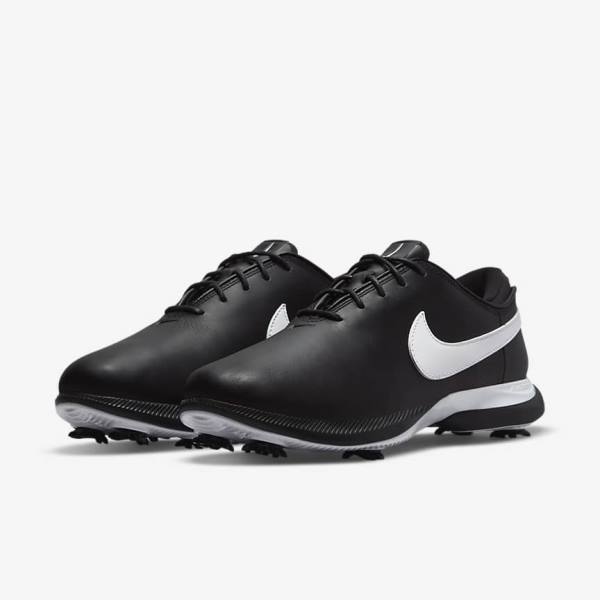 Buty Golfowe Męskie Nike Air Zoom Victory Tour 2 Czarne Białe | NK871XSN