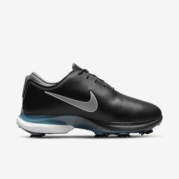 Buty Golfowe Męskie Nike Air Zoom Victory Tour 2 Czarne Metal Niebieskie Szare Białe | NK928KFB