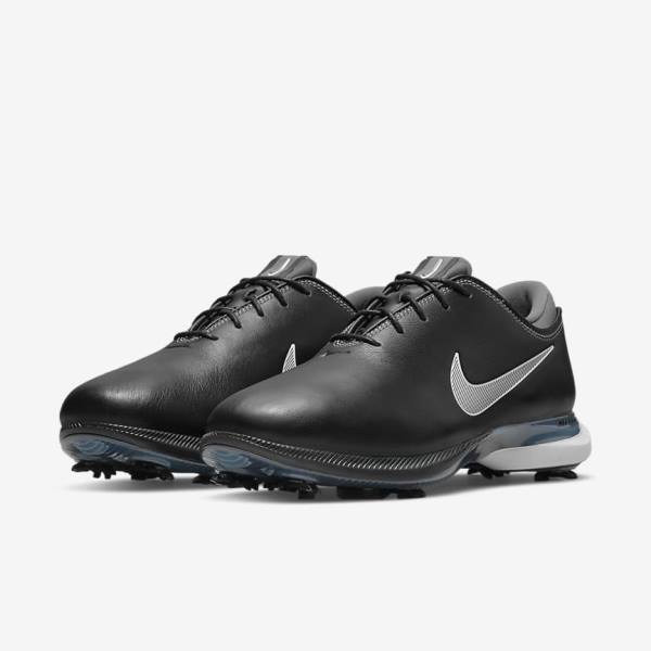 Buty Golfowe Męskie Nike Air Zoom Victory Tour 2 Czarne Metal Niebieskie Szare Białe | NK928KFB