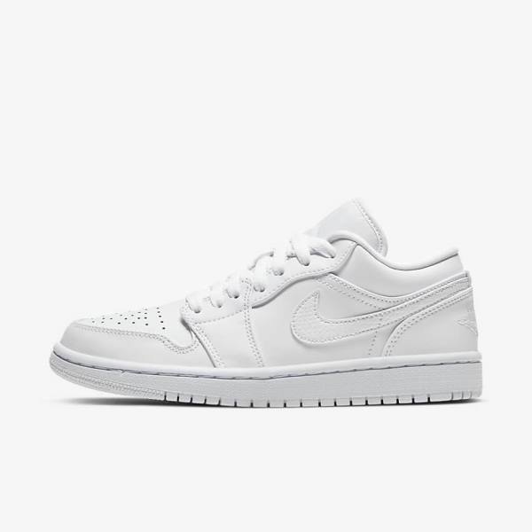 Buty Jordan Damskie Nike Air Jordan 1 Low Białe | NK897GWI