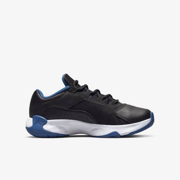 Buty Jordan Dziecięce Nike Air Jordan 11 CMFT Low Older Czarne Ciemny Niebieskie Białe | NK184EYQ