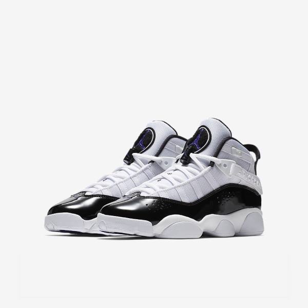 Buty Jordan Dziecięce Nike Jordan 6 Rings Older Białe Czarne | NK485XAS