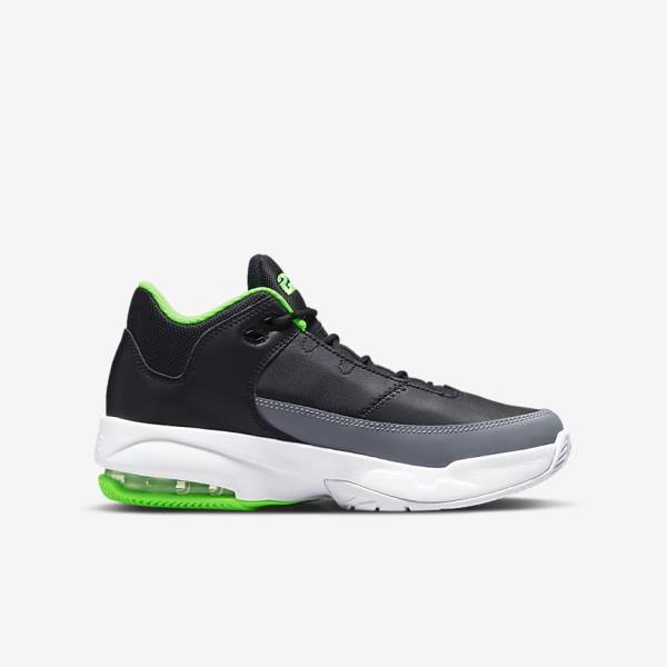 Buty Jordan Dziecięce Nike Jordan Max Aura 3 Older Czarne Szare Białe Zielone | NK601SEF