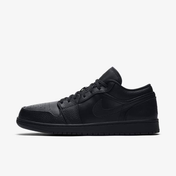 Buty Jordan Męskie Nike Air Jordan 1 Low Czarne | NK682QJI