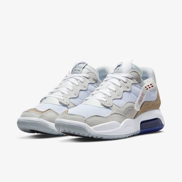 Buty Jordan Męskie Nike Jordan MA2 Białe Khaki Głęboka Beżowe Czerwone | NK076GTK